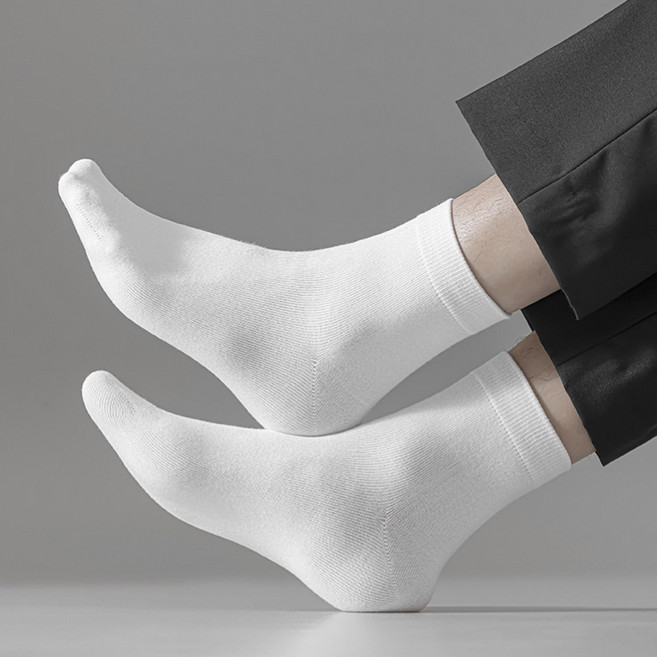 구냥씩 시즌 무지 중목 양말 5켤레