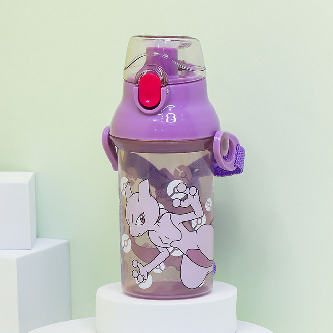 릴팡 포켓몬스터 앵커 원터치 어깨끈 미니물통, 뮤츠, 360ml, 1개