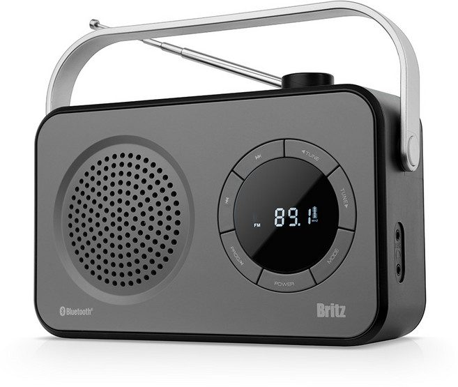 브리츠 포터블 라디오 블루투스 스피커, 블랙, BZ-R800BT