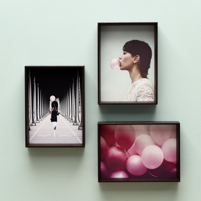 우드로하우스 원목느낌 액자 HDT-573W 3p, 월넛, 1개