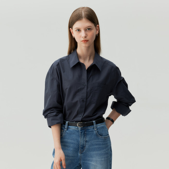 마인드브릿지 여성용 루즈핏 포켓셔츠 MZWS3201