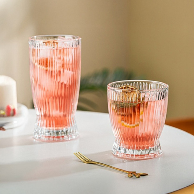아메리칸로드 디자인 다용도 유리컵 숏 + 롱 세트 HR1732, 컷팅, 1세트