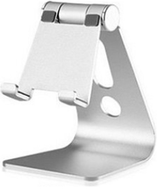 일상가득 탁상용 접이식 알루미늄 스마트폰 거치대, 실버, 1개