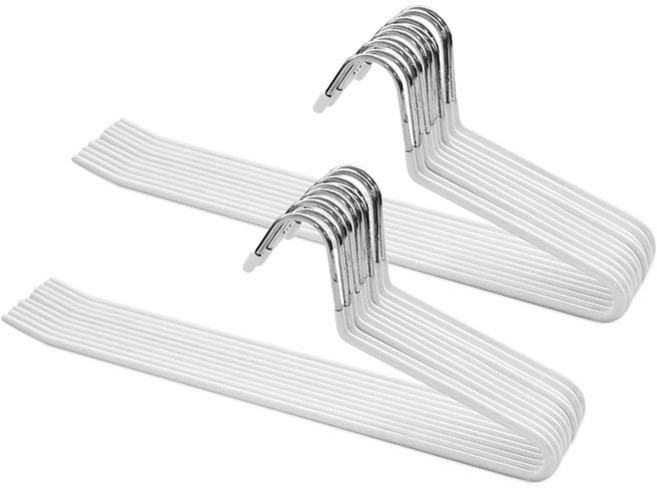 네이쳐리빙 논슬립 코팅 1단 바지걸이, 화이트, 20개