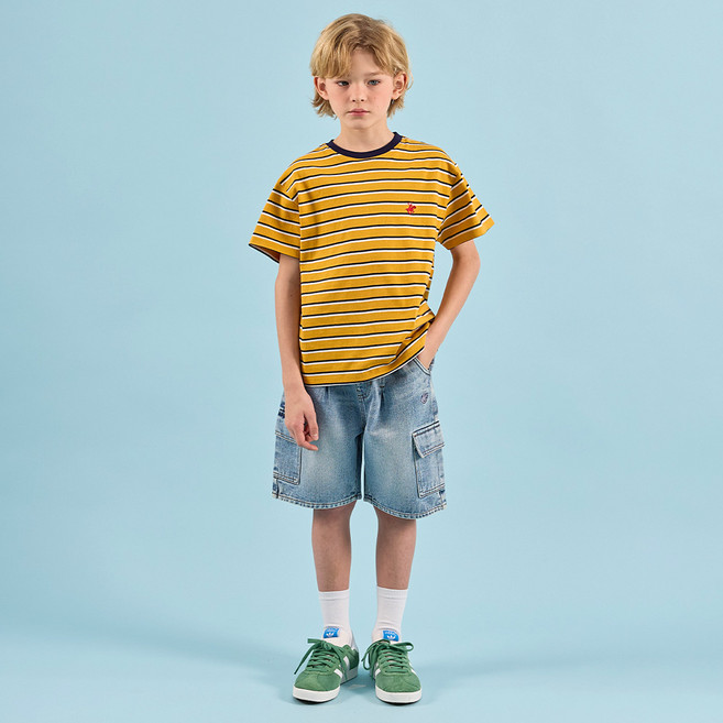 비버리힐스폴로클럽 주니어 아이비 제이드 데님 통기성 5부 상하의 세트