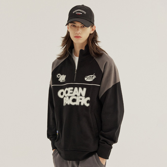 oceanpacific Wonder Place OCEAN Y2K HALF ZIP SWEAT SHIRT WOPC6SAMMZ03