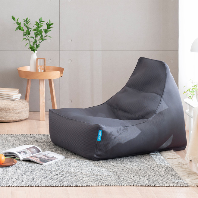 폴리몰리 1인용 콤팩트 빈백 소파 좌식 쿠션 의자 802A, 애쉬그레이