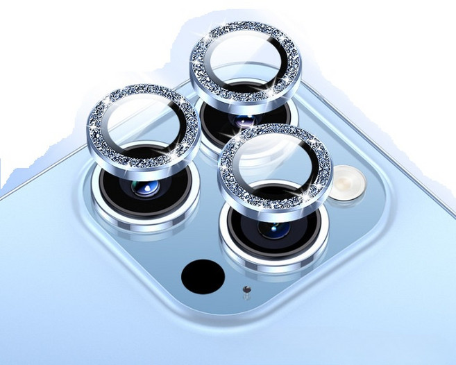 젤루뚝 아이폰 카메라 렌즈 보호필름 강화유리 블루, 1개