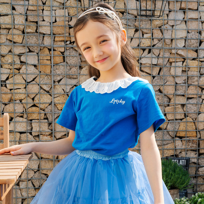 라라아망 레이스 카라 티셔츠