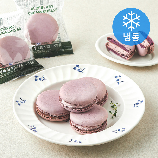 더블스윗 블루베리 크림치즈 마카롱 (냉동), 30g, 1개입, 10개