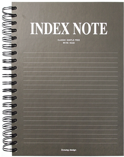 투영디자인 12000 더블 인덱스 점보 유선노트, 그레이, 1개