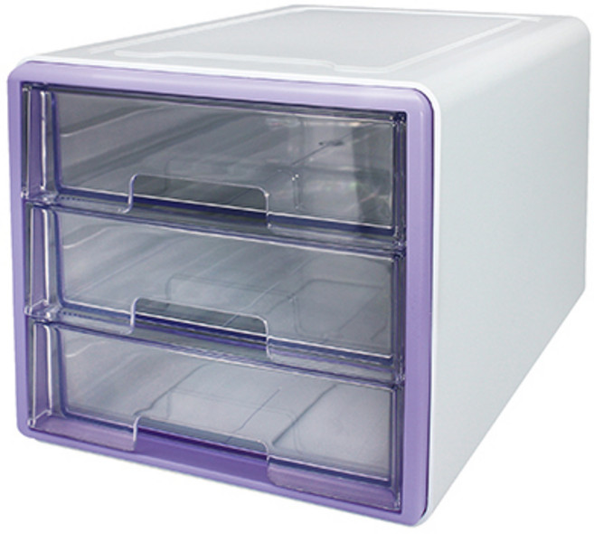 카파맥스 포인트 미니 소품함 220 x 265 x 200 mm, 라벤더, 3단