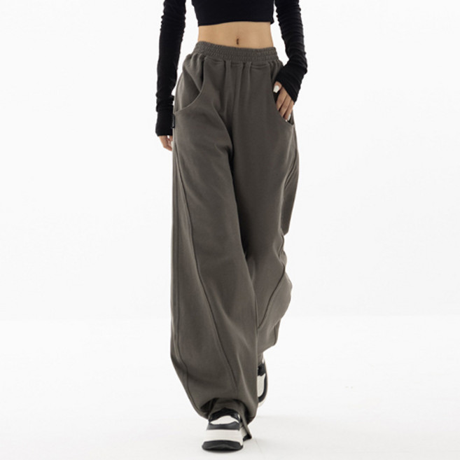 Paradiso 女款日常寬鬆闊腿線條運動褲