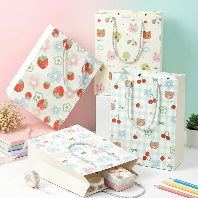 좋은기븐 믹스 쇼핑백 4종, 러블리 베어 믹스, 1개