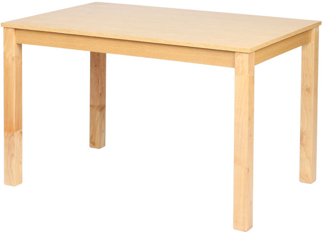 도리퍼니처 캐빈 고무나무 원목 식탁, 내추럴, 4인용