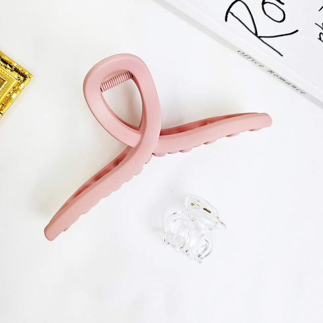 젤루나 빅사이즈 15cm 심플 무광 꼬임 집게핀 2종세트 LH-75