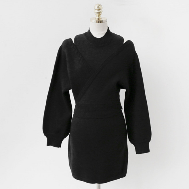 엔비룩 벌룬탑 원피스세트