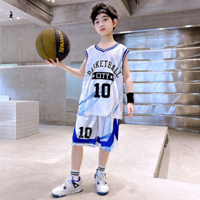 오렌지다몸 남아용 스타시티 10 나시 농구복 세트