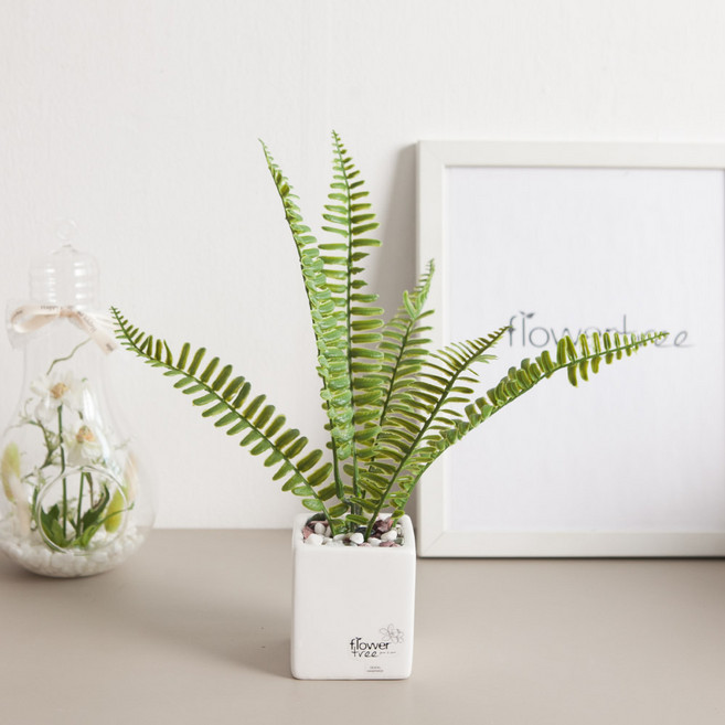 플라워트리 조화 보스터 사각 화분 30cm 세트, 혼합색상, 1개