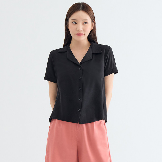 Elsso 女款基本日常短袖襯衫