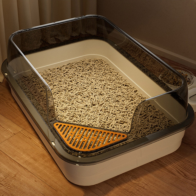 딩동펫 고양이 샌드플라워 대용량 화장실, 크림, 1개