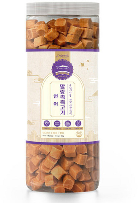 올가밀 강아지 말랑 촉촉 고기 트릿, 연어, 1kg, 1개