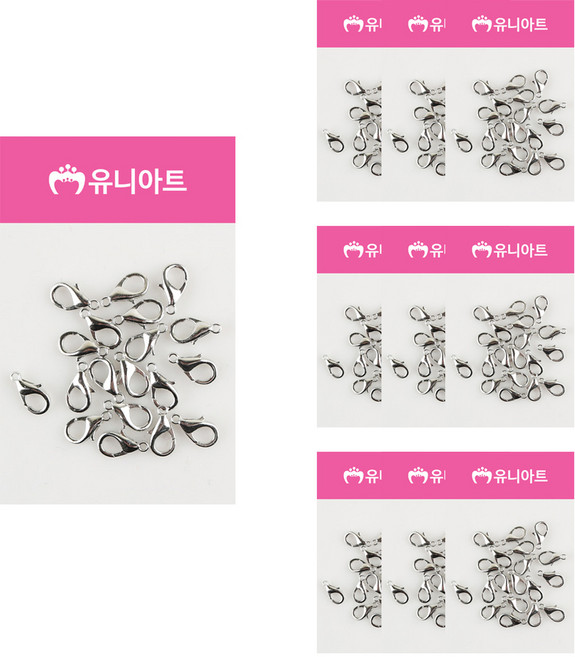 유니아트 랍스터고리 14mm, 10개, 은색