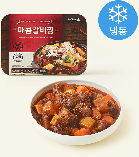 송추가마골 매콤 갈비찜 (냉동), 1.1kg, 1개