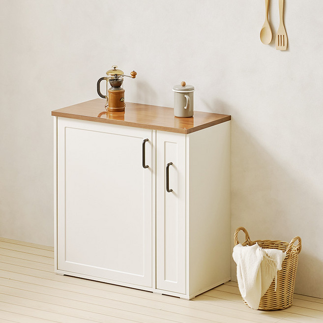 헤이몰리 타르트 800 다용도 주방 멀티 수납장 방문설치, 멀바우 블랙