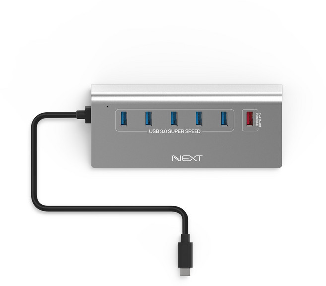 NEXTU USB3.0 Type C 8埠 + 快速充電 PD 12W 附電源集線器 NEXT-331TC-PD, 混合顏色