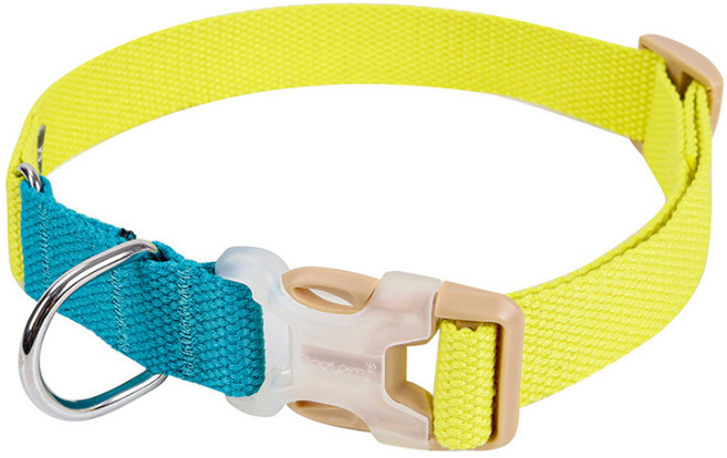 파스텔펫 반려동물 파스텔 배색 목줄, 옐로우, 1개