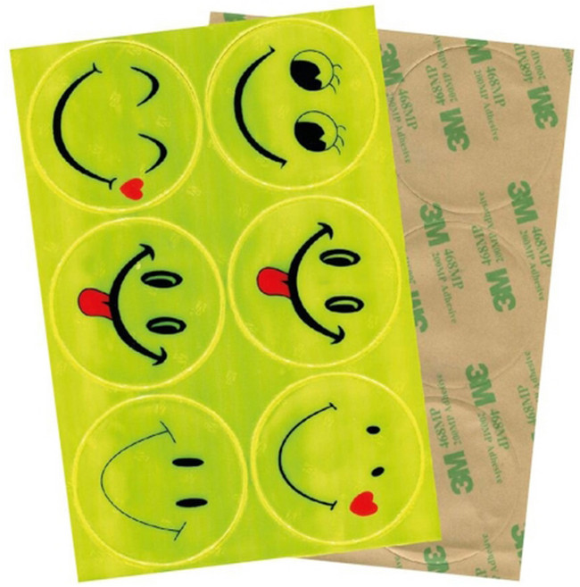 잘츠만 리플렉티브반사 스마일 스티커 안전용품, 1개