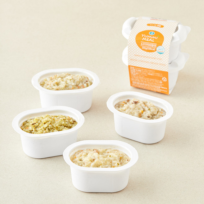 얌이밀 중기 7~12개월 이유식 단백 소고기죽 가지브로콜리 200g + 감자누룽지 200g + 단호박미역 200g + 연근우엉 200g 세트, 1세트