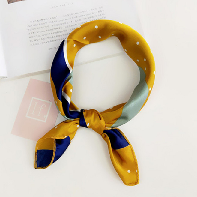 딥톡 여성용 다양한 패턴 사각 실크 쁘띠 스카프 DT0401