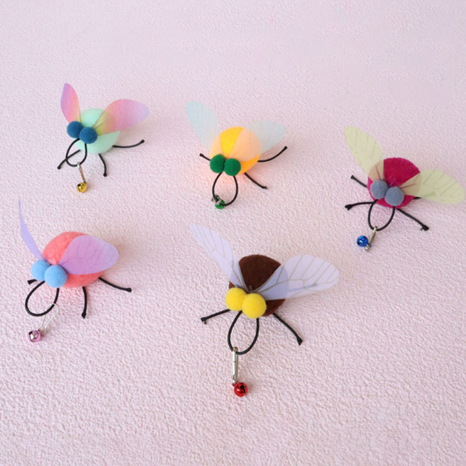 딩동펫 고양이 낚싯대 리필 세트 모음, 방울 파리 5종, 1세트