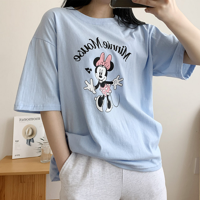 린다샵 여성용 그로터 미키 티셔츠 T6520K13