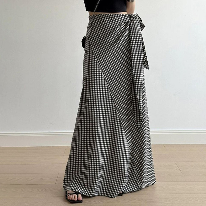 페이퍼먼츠 디컨 랩스타일 롱 스커트 11625