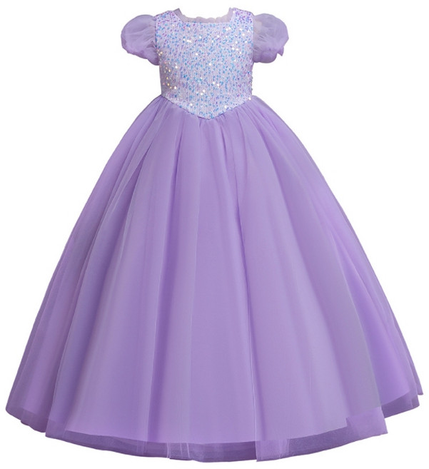 女童公主亮片長洋裝