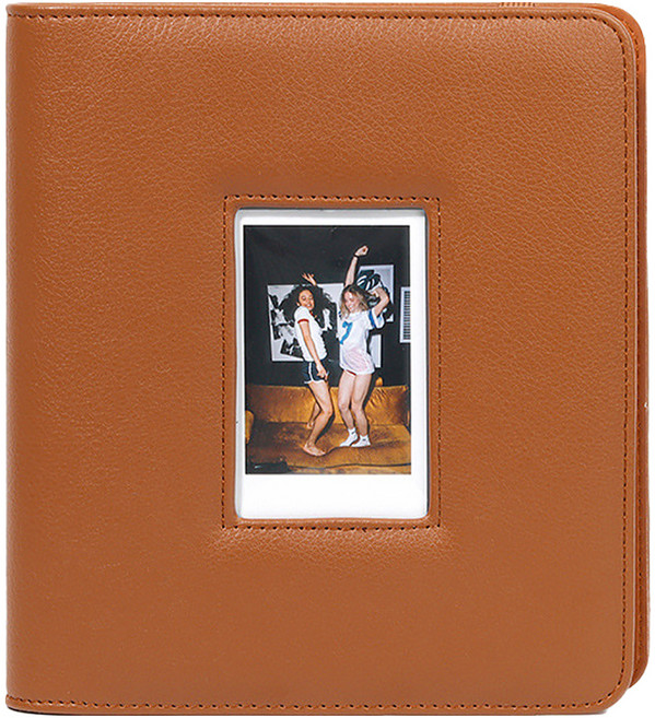 Modern At 皮革小卡相簿 288張 大容量 棕色