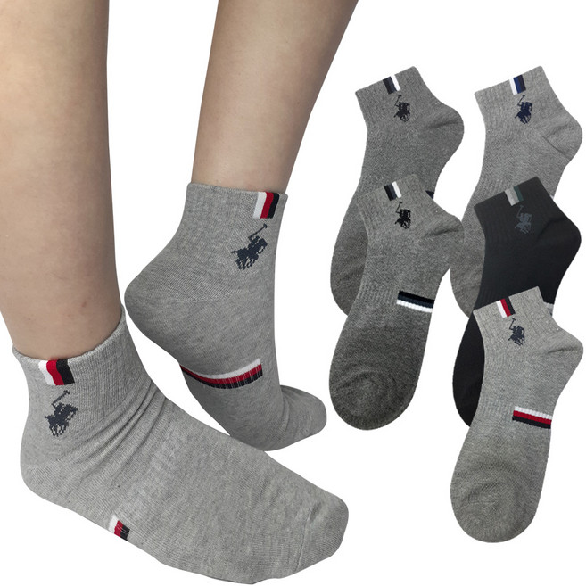 비버리힐스폴로클럽 남성용 캐주얼 초미니 양말 5켤레