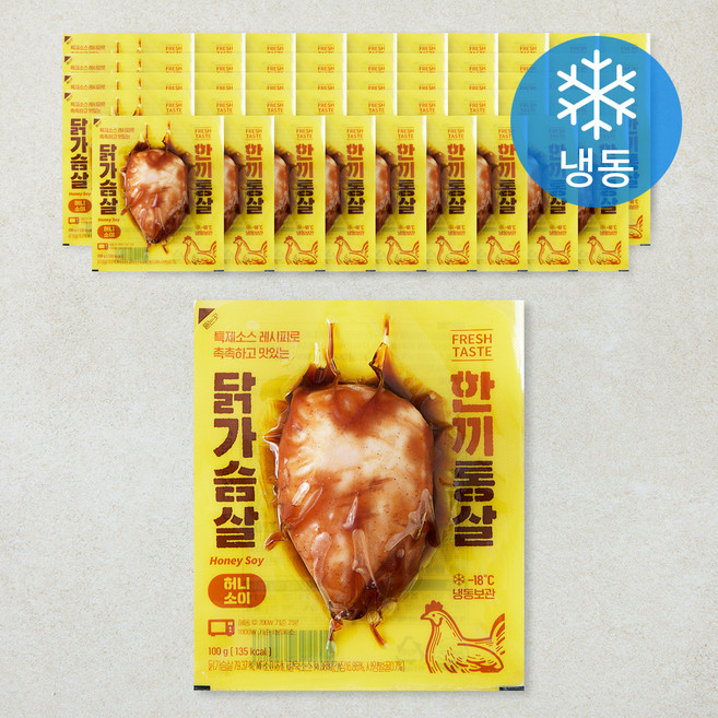 한끼통살 허니소이 닭가슴살 (냉동), 100g, 50개, 1개입