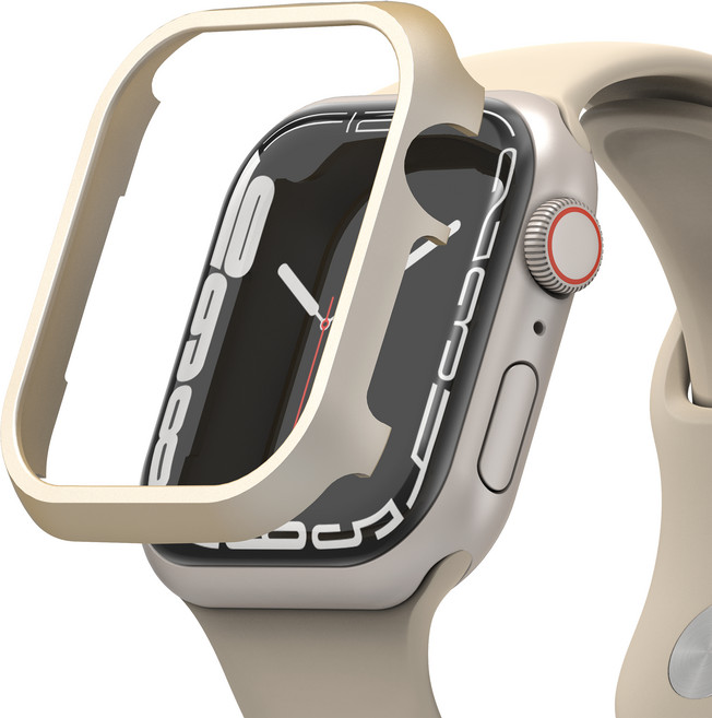 누아트 알루미늄 메탈 커버 스마트워치 베젤링 케이스 41mm, 스타라이트