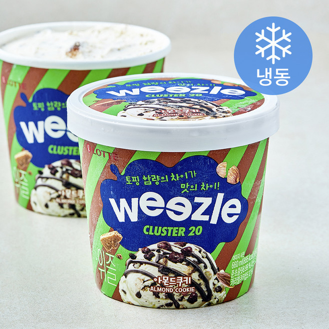 롯데웰푸드 위즐 아몬드쿠키 아이스크림 (냉동), 1개, 1개입, 660ml