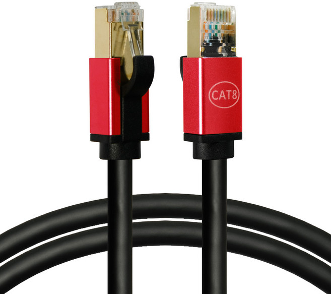 칼론 CAT.8 S-FTP 초고속 랜케이블, 레드, 1개, 5m