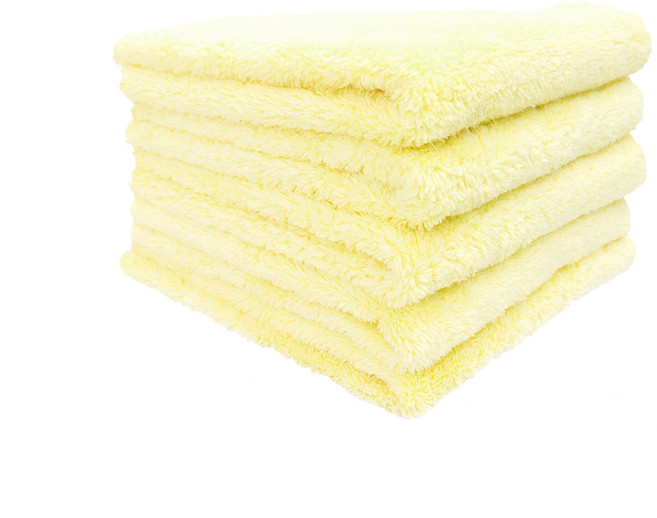 PURESTAR 플러쉬 라이트 무봉제 버핑타월 옐로우, 5개