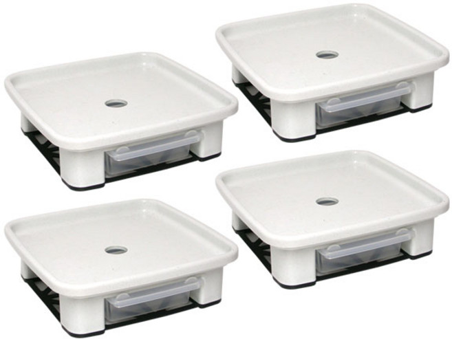 플라팜 정사각 화분받침대 4p, 화이트, 4개