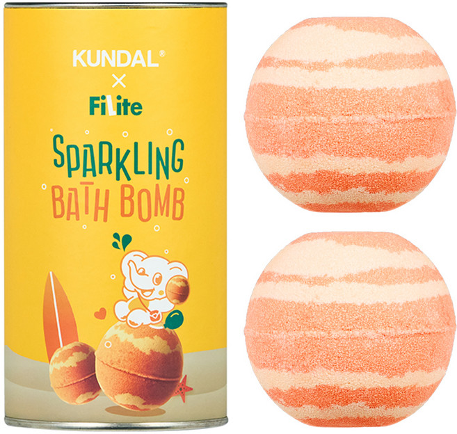 쿤달 필라이트 버블 앤 스파클링 배쓰밤 입욕제 레몬버베나향, 2개