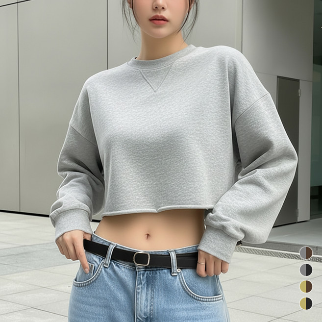 미다미 여성용 데일리 슬림 D링 캐주얼 가죽 벨트 1661 + 지퍼백 세트
