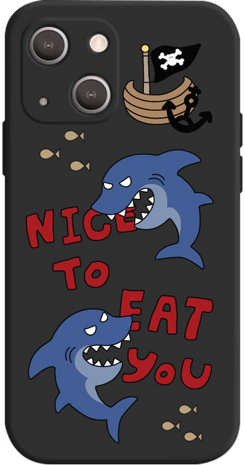 핫티몰 EAT YOU 상어 캐릭터 휴대폰 케이스