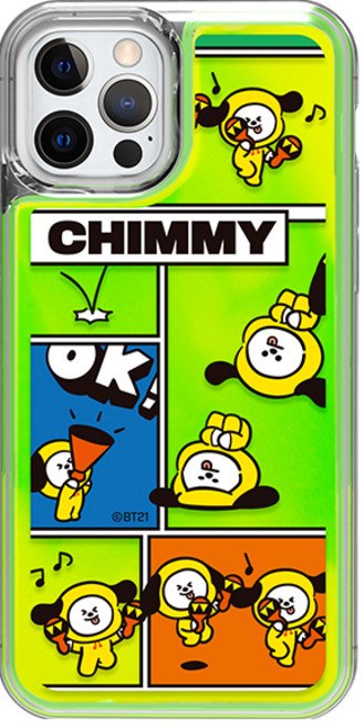 BT21 포커스 온 미 네온 아쿠아 휴대폰 케이스